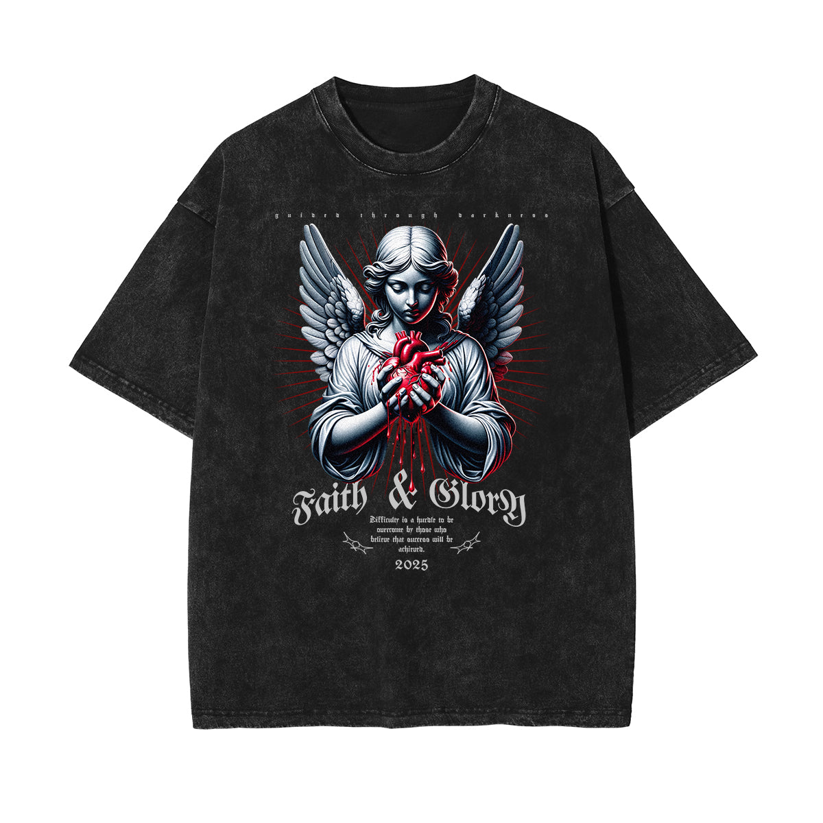 Camiseta con estampado de ángel estilo urbano
