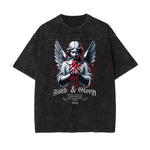 Camiseta con estampado de ángel estilo urbano