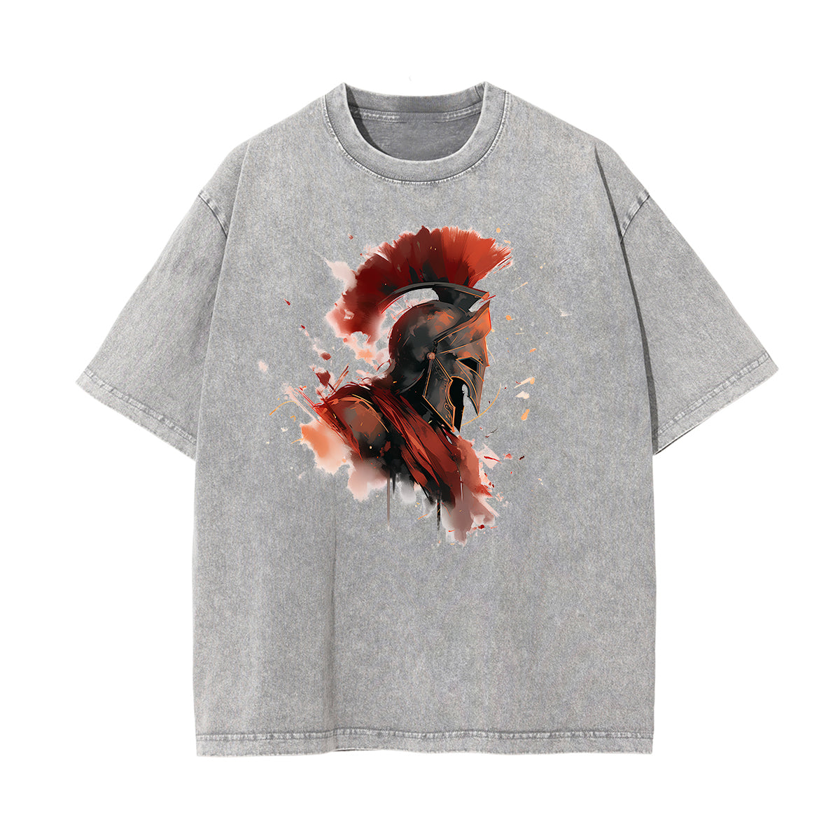 Washed Spartan Fighter Warrior Graphic Tee