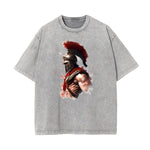 Washed Spartan Fighter Warrior Graphic Tee