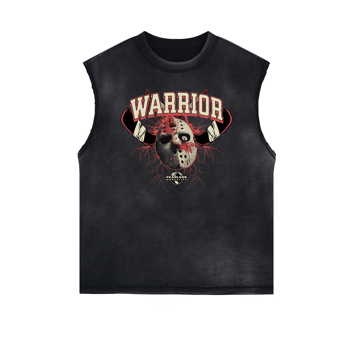 Frayed Edge Sleeveless Gangsta Graphic Tee