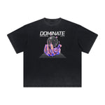Distressed Chrome Y2K Streetwear Graphic Tee