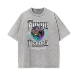 Faded Chrome Y2K Streetwear Pattern Tee