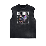 Sleeveless Chrome Y2K Streetwear Graphic Tee