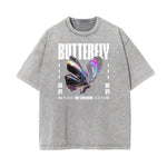 Faded Chrome Y2K Streetwear Pattern Tee