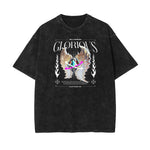 Washed Chrome Y2K Streetwear Graphic Tee