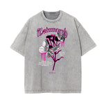 Faded Chrome Y2K Streetwear Pattern Tee