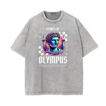 Washed Vanquisher Neon Y2K Pattern Tee