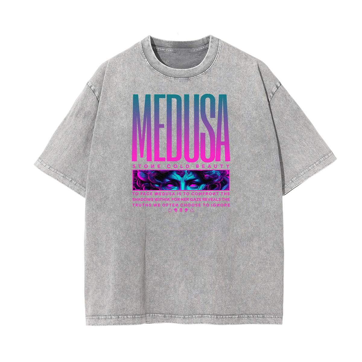 Washed Vanquisher Neon Y2K Pattern Tee