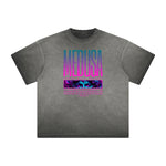 Distressed Vanquisher Neon Y2K Pattern Tee