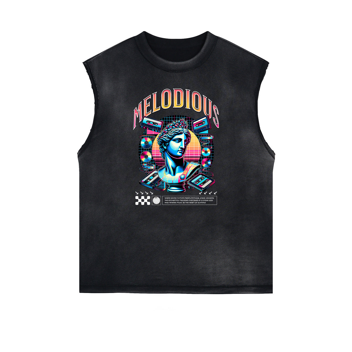 Vanquisher Neon Y2K Graphic Tank Top