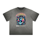 Distressed Vanquisher Neon Y2K Pattern Tee