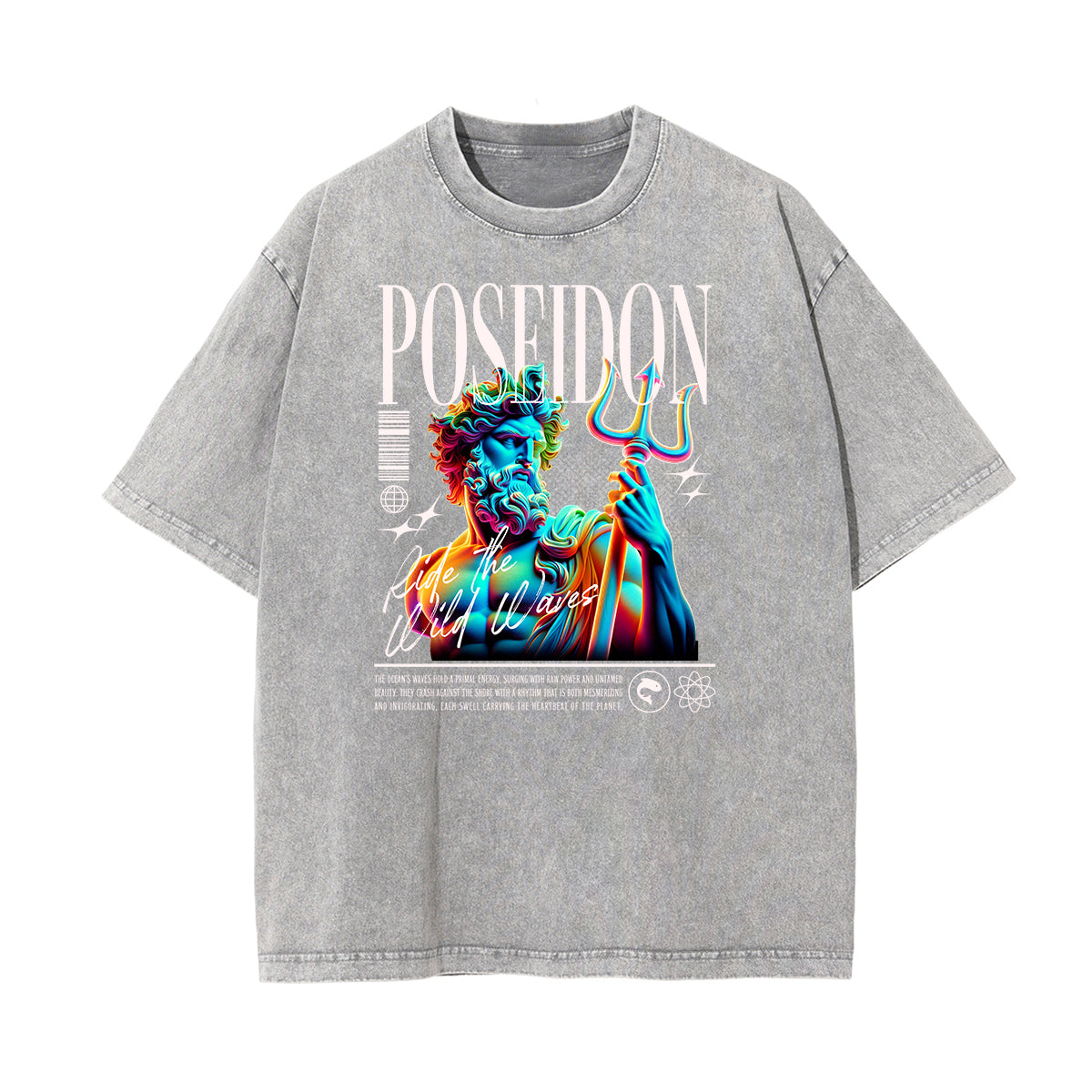 Washed Vanquisher Neon Y2K Pattern Tee