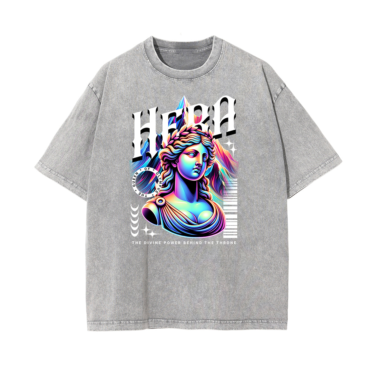 Washed Vanquisher Neon Y2K Pattern Tee