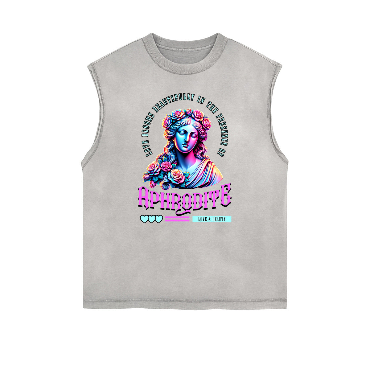 Faded Vanquisher Neon Y2K Graphic Muscle Tank