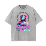 Washed Vanquisher Neon Y2K Pattern Tee