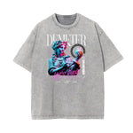Washed Vanquisher Neon Y2K Pattern Tee