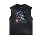 Vanquisher Neon Y2K Graphic Tank Top