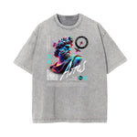 Washed Vanquisher Neon Y2K Pattern Tee