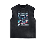 Faded Frayed Illustration Art Graphic Muscle Tank