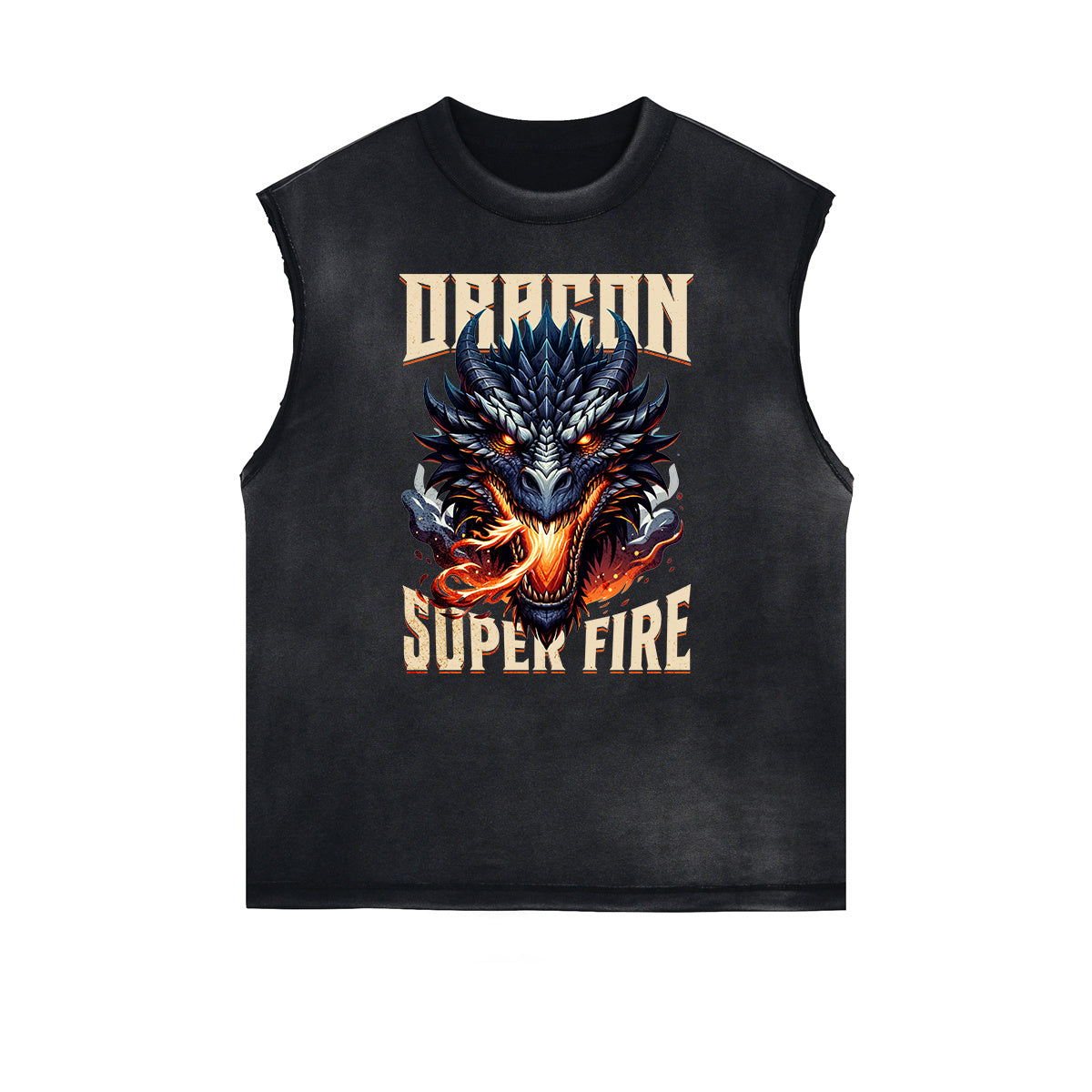 Faded Frayed Illustration Art Graphic Muscle Tank
