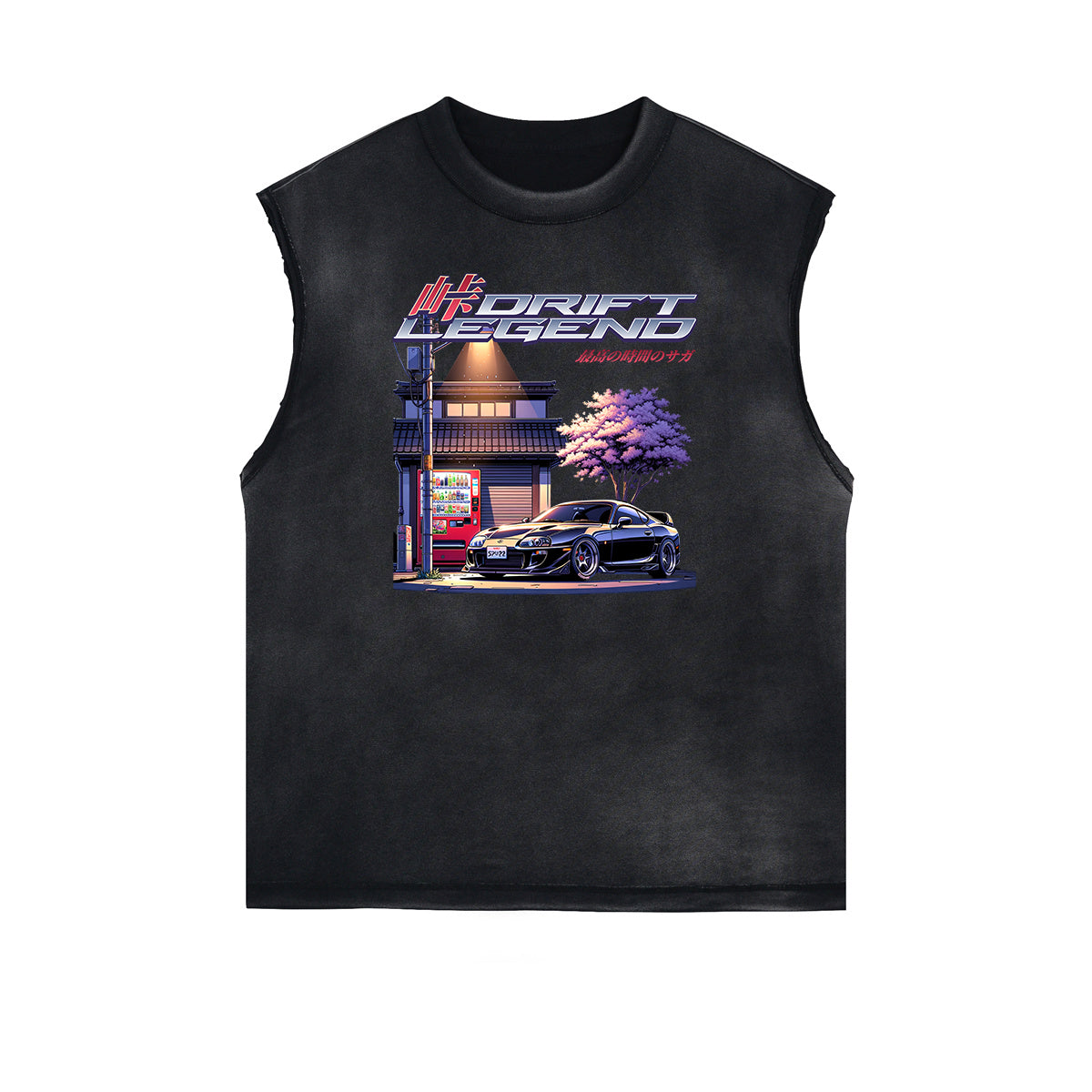 Faded Frayed Illustration Art Graphic Muscle Tank
