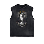 Frayed Edge Celestial & Angel Statue Muscle Tank