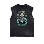 Faded Vintage Zeus Graphic Muscle Tank