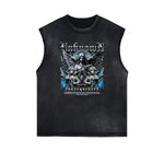 Stone Wash Cupid Sniper Streetwear Tank Top