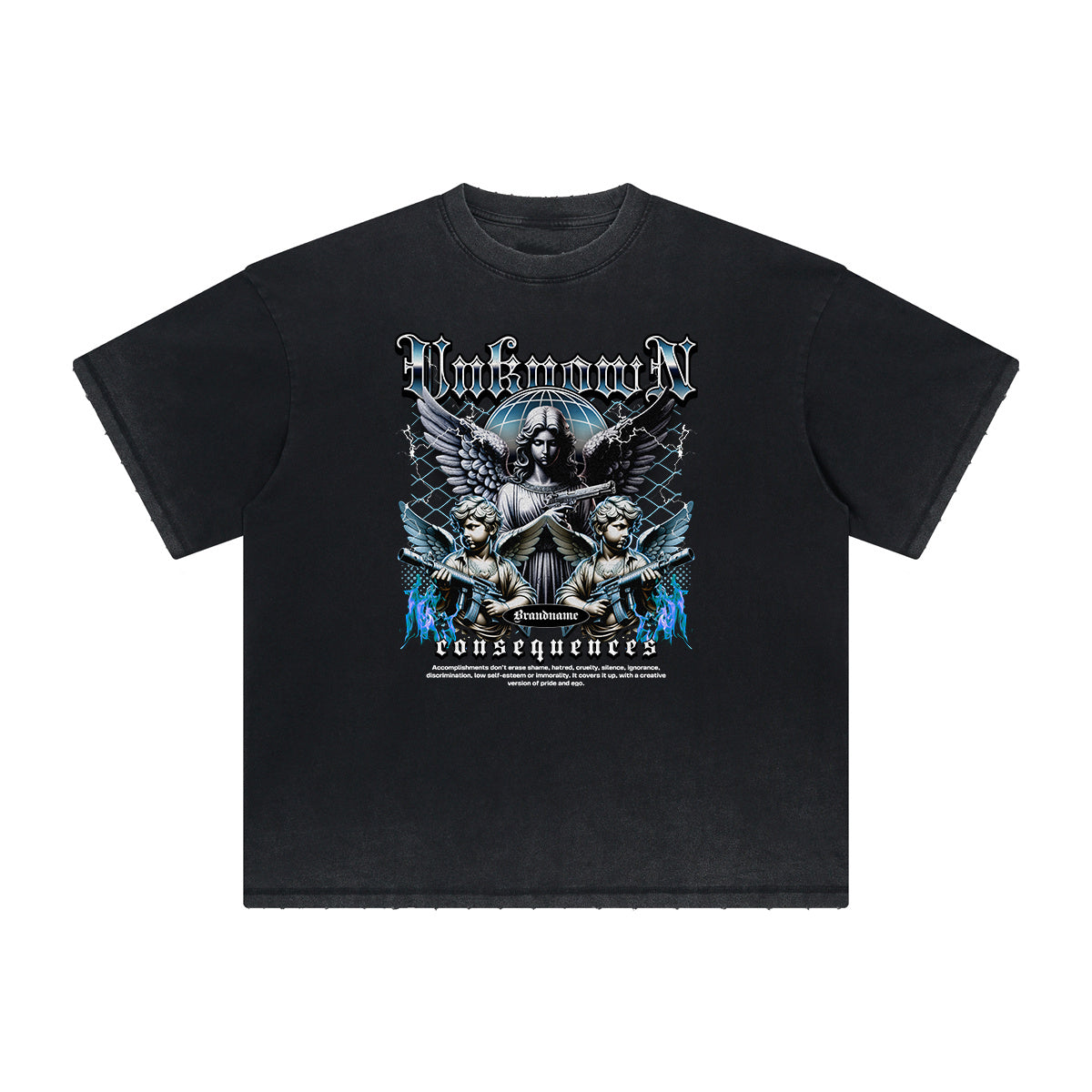 Faded Cupid Sniper Streetwear Graphic Tee