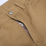 High Waisted Wide Leg Quilted Twill Utility Pants