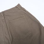 Curved Wide Leg High Waist Clean Stitch Workwear Pants