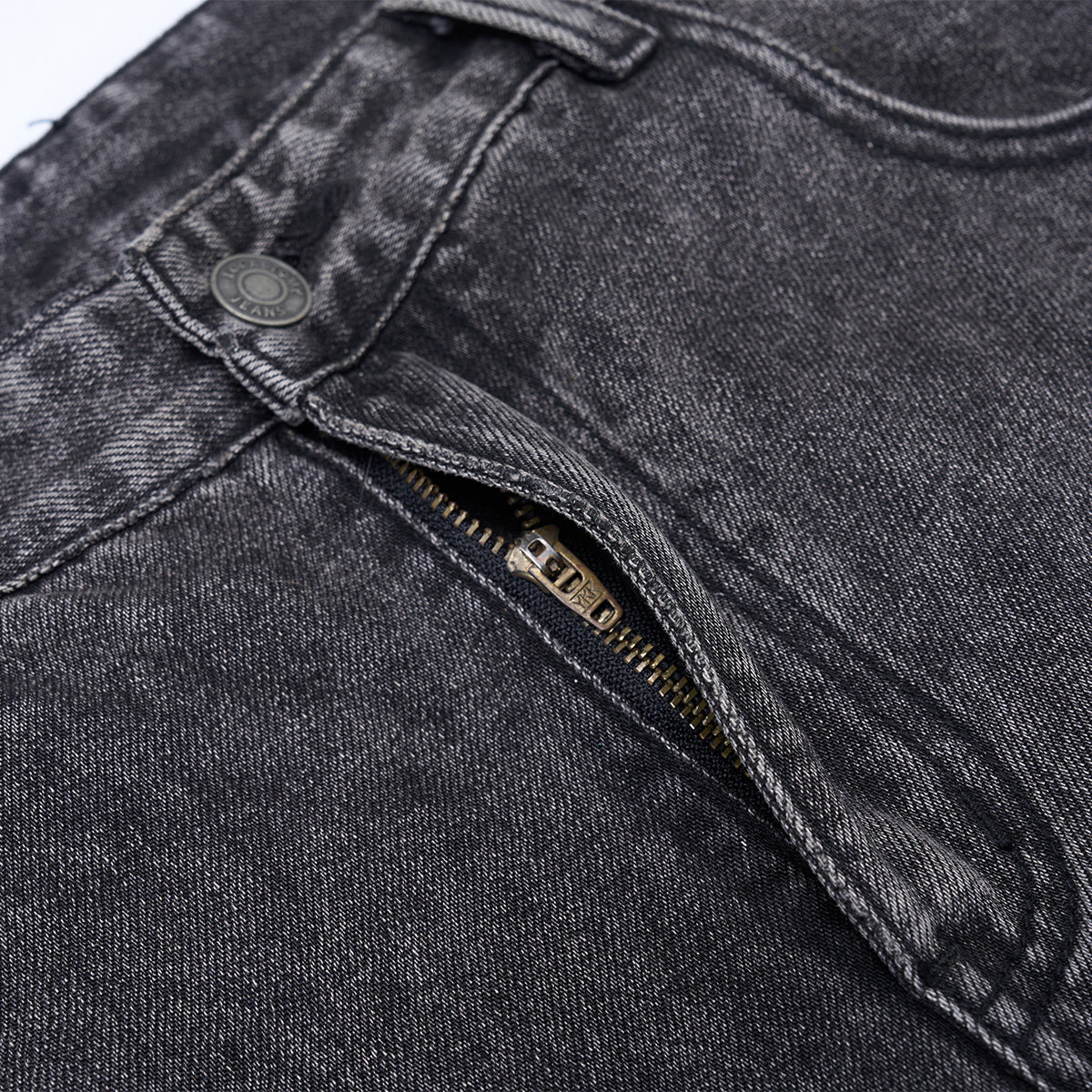 Charcoal Grey Wide-Leg Vintage Washed Jeans