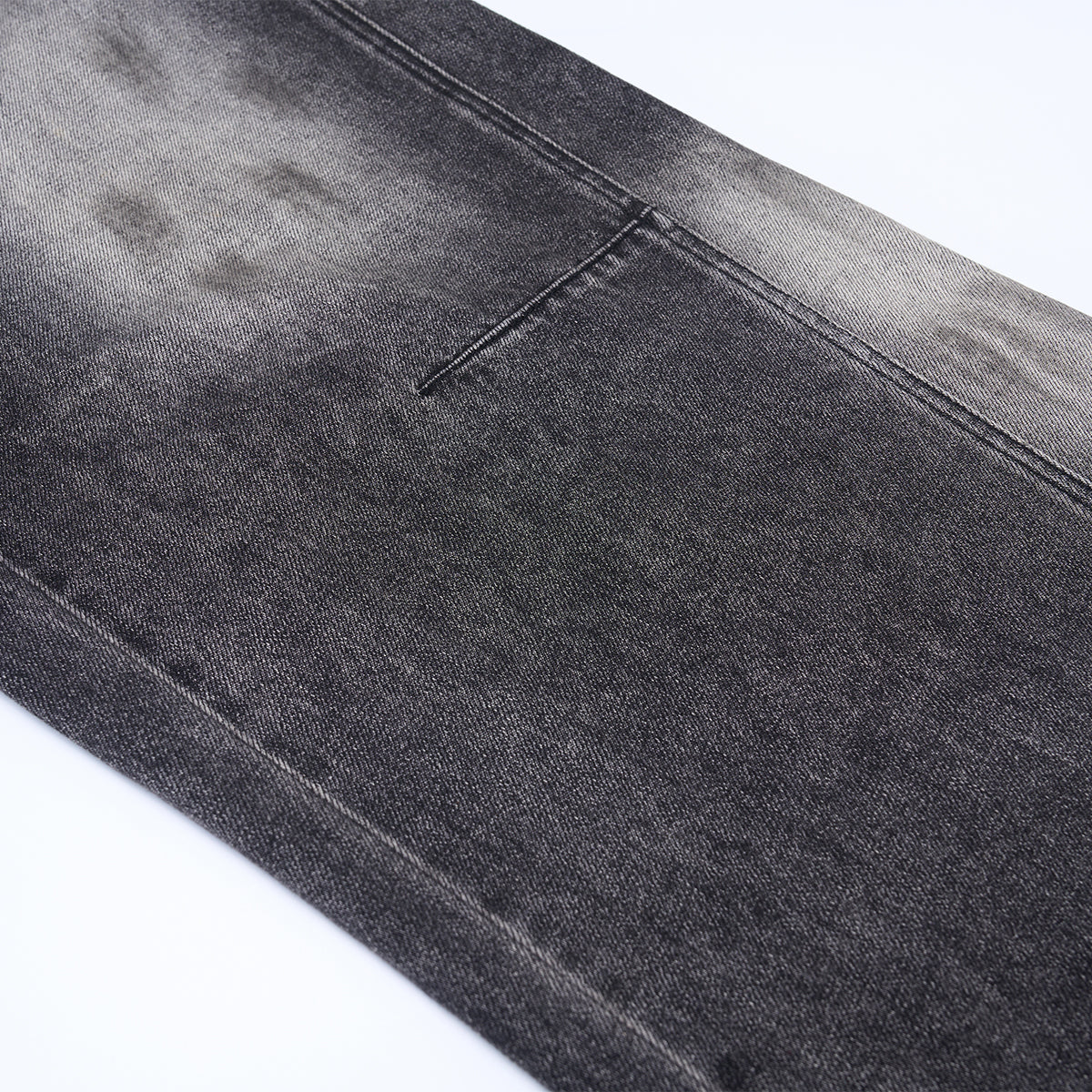 Charcoal Grey Wide-Leg Vintage Washed Jeans