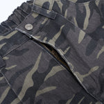 Camo Military Workwear Wide-Leg Cargo Utility Pants
