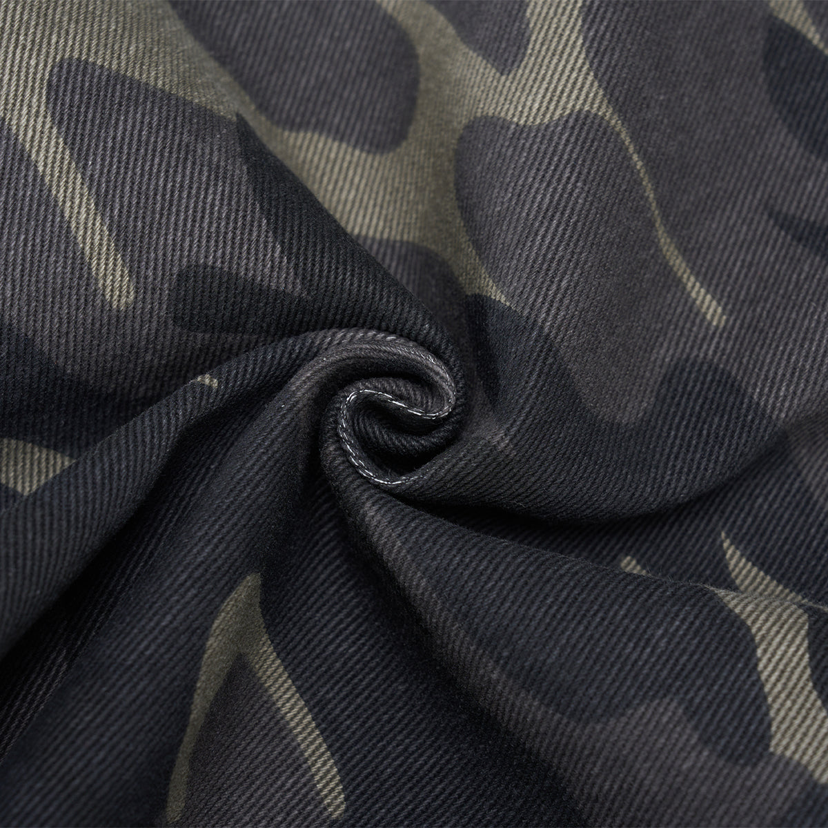 Camo Military Workwear Wide-Leg Cargo Utility Pants