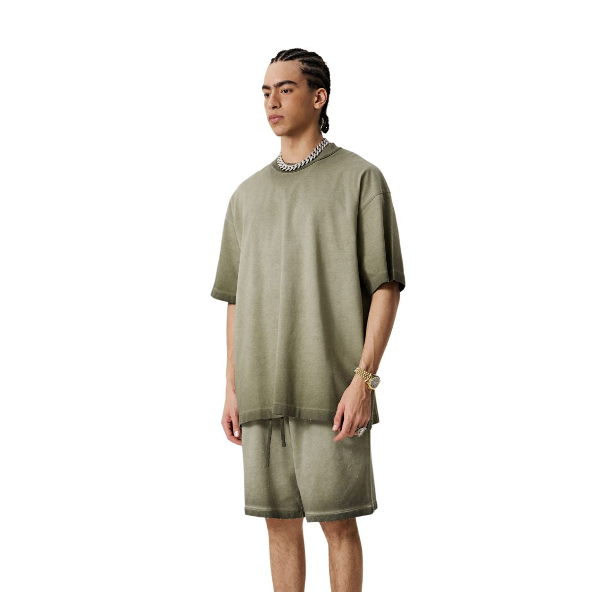 Camiseta holgada desgastada con lavado pesado de 275 g/m²