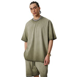 Camiseta holgada desgastada con lavado pesado de 275 g/m²