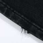 Black Washed Distressed Chain Shorts