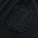 Black Washed Distressed Chain Shorts