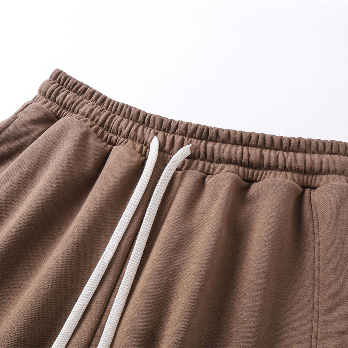 Pantalones cortos de patchwork de color liso