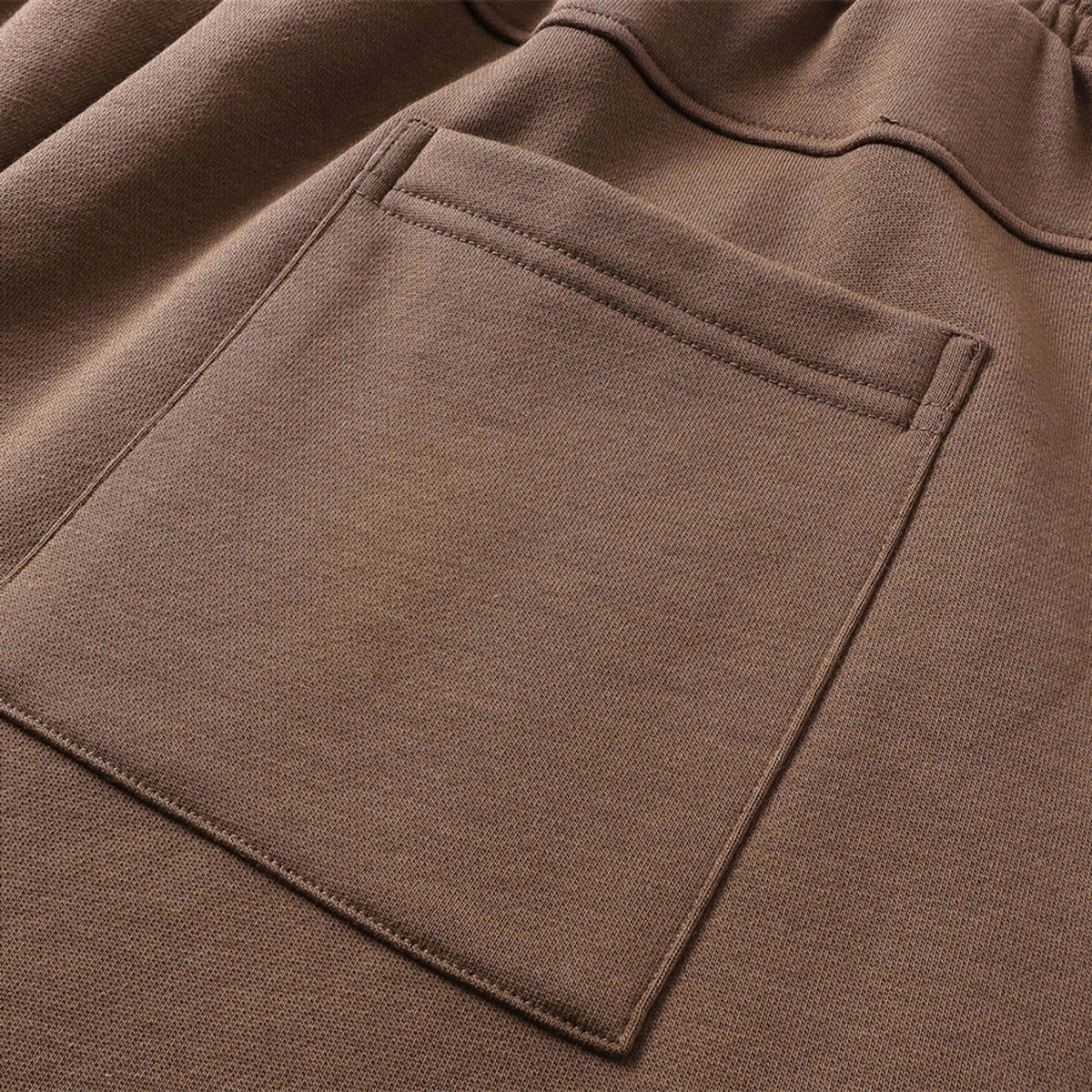 Pantalones cortos de patchwork de color liso