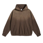 Acid Wash Elastic Hem Hoodie-INNBLAC Fashion Apparel