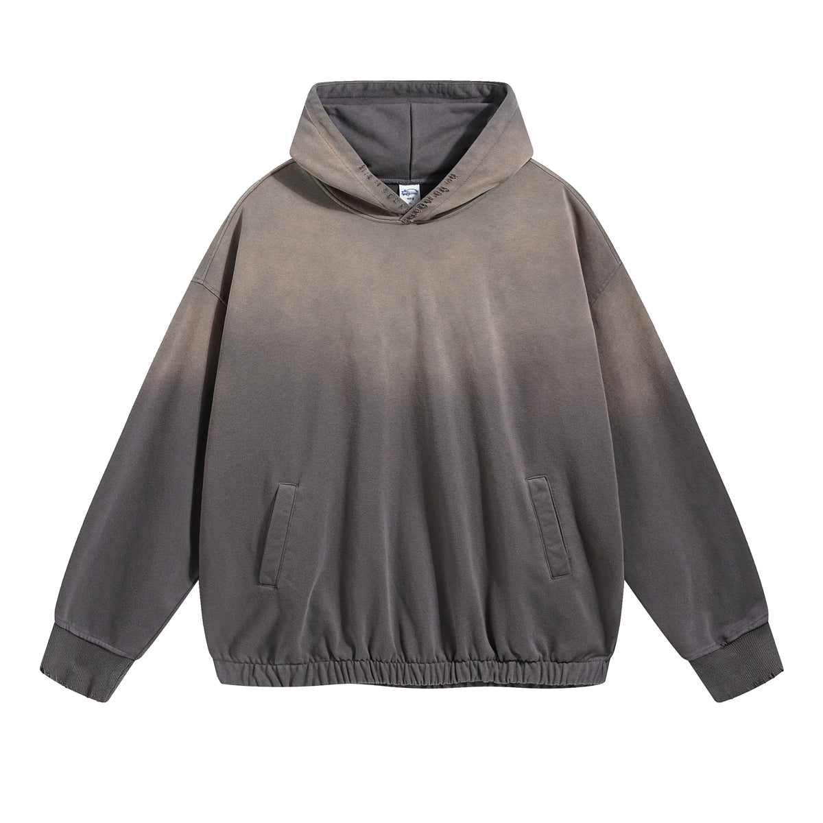 Acid Wash Elastic Hem Hoodie-INNBLAC Fashion Apparel