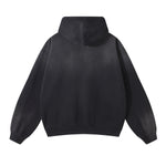 Brush Paint Double Slider Zip Hoodie-INNBLAC Fashion Apparel