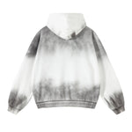 Brush Paint Double Slider Zip Hoodie-INNBLAC Fashion Apparel