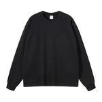 Crew Neck Solid Color Sweatshirt-INNBLAC Fashion Apparel