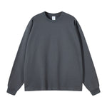 Crew Neck Solid Color Sweatshirt-INNBLAC Fashion Apparel