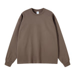 Crew Neck Solid Color Sweatshirt-INNBLAC Fashion Apparel