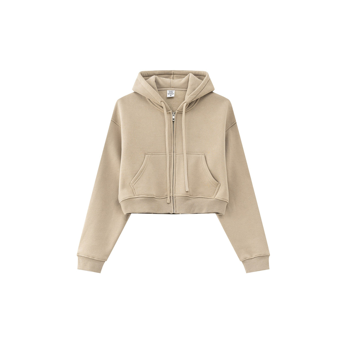 Cropped Zipped Up Hoodie-INNBLAC Fashion Apparel